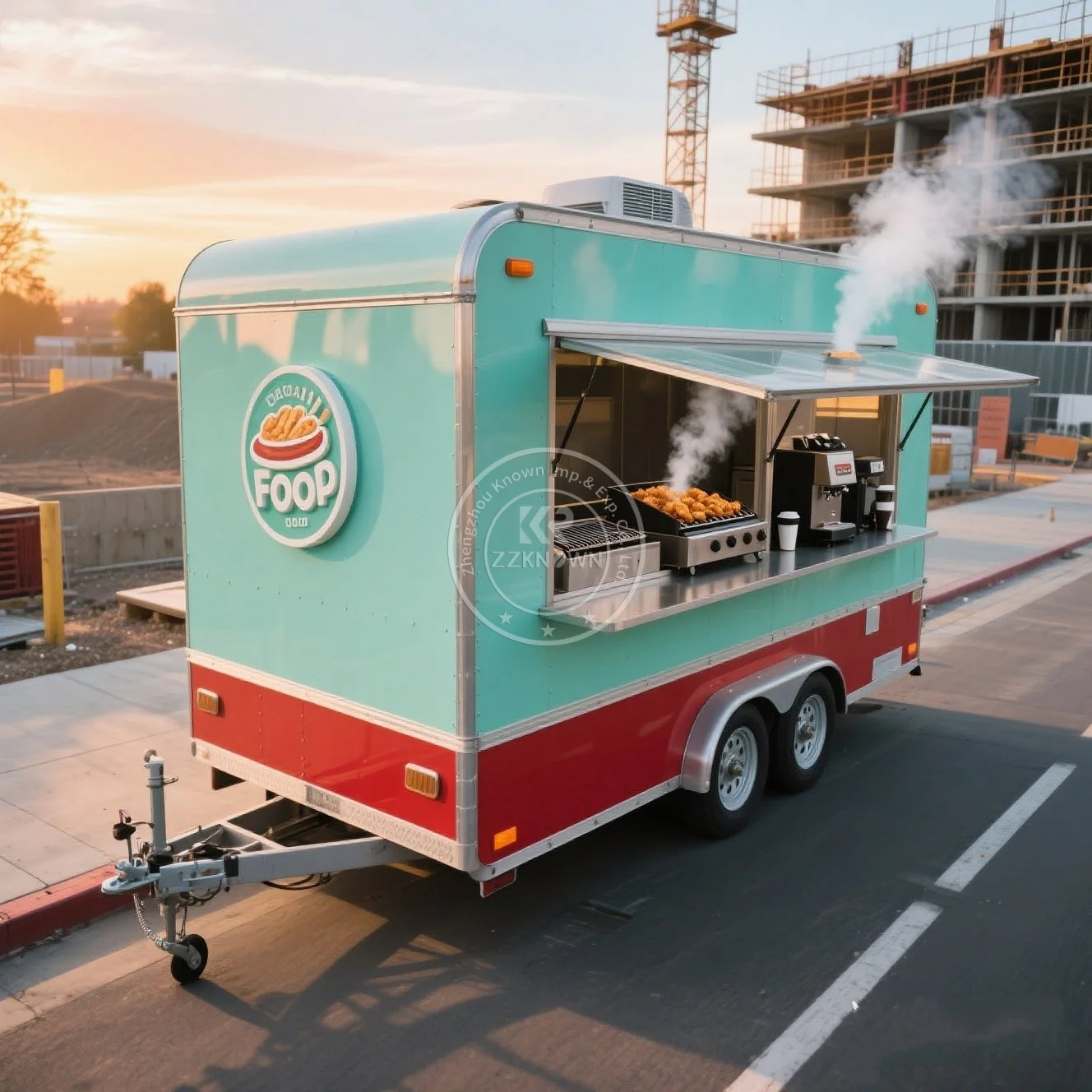 

2025 Mobile Coffee Trailer USA Standard Food Vending Cart Food Car Custom Color Pull The Dining Cart for Sale