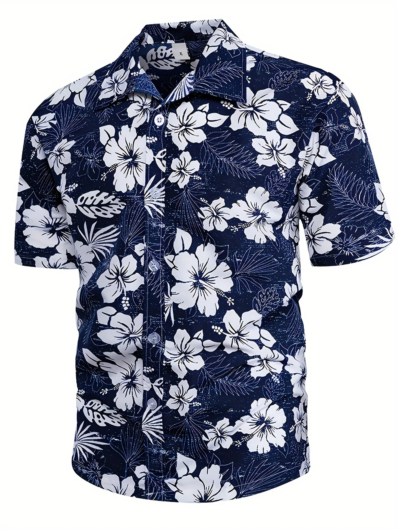 2024 new men\'s floral shirt with loose and lazy beach style, casual and fashionable