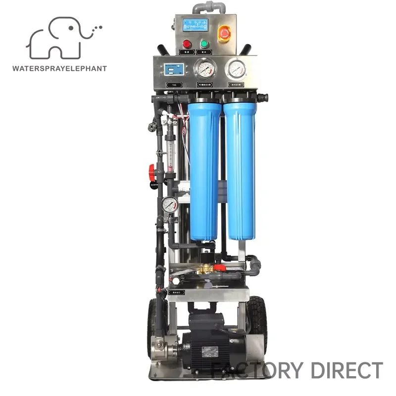 Solar Panel Cleaning Water Purifier RO System 750W 1000ppm TDS Input Mobile Type Industrial Pure Water Machine