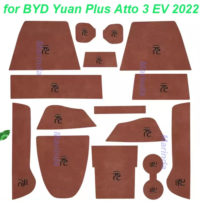 

Car Cup Mats Door Slot Pads for BYD Atto 3 Yuan Plus EV 2022 Decorative Anti-Slip Mat Dustproof Cover Interior Accessories