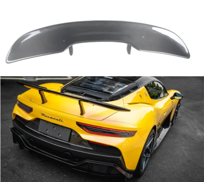 

For Maserati MC20 2020 2021 2022 2023 2024 Real Dry Carbon Fiber Car Rear Wing Trunk Lip Spoiler