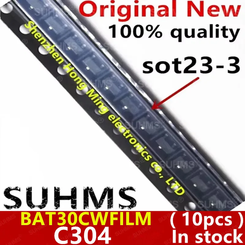 (10piece)100% New BAT30CWFILM C304 sot-323