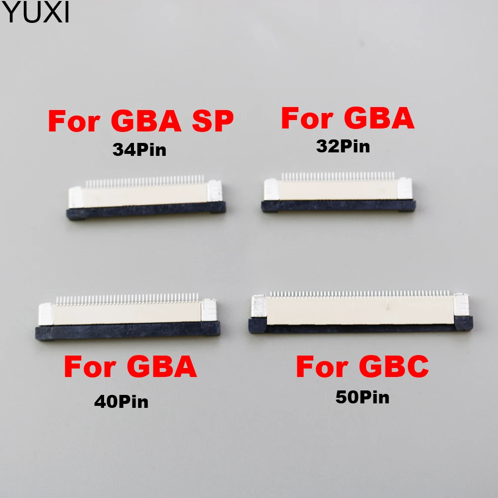 YUXI 1pcs Brand New LCD Screen Flex Cable Clip Connector Socket For GameBoy GBC GBA GBA SP Repair Parts