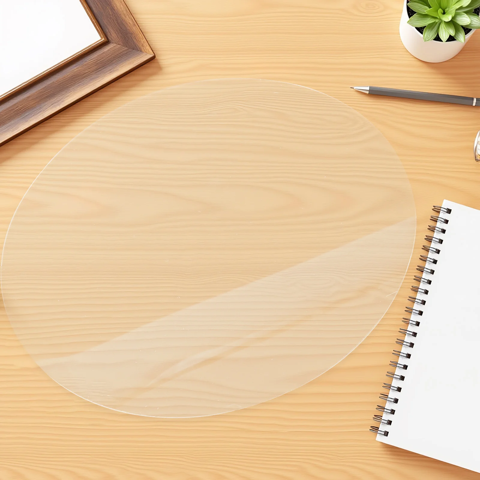 

30 Cm Round Acrylic Clock Face Transparent Mirror Dial Plate For Diy Crafts Modern Wall Decor - Large Panel Mount For Home