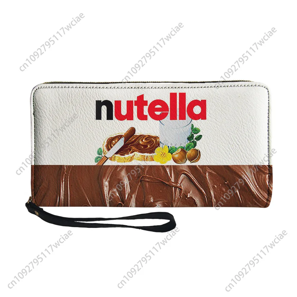 

Nutellas Wallet Custom Wallet Purse Mens Womens Zipper Long Wallets Double Print Portable Wallet Gift Bag