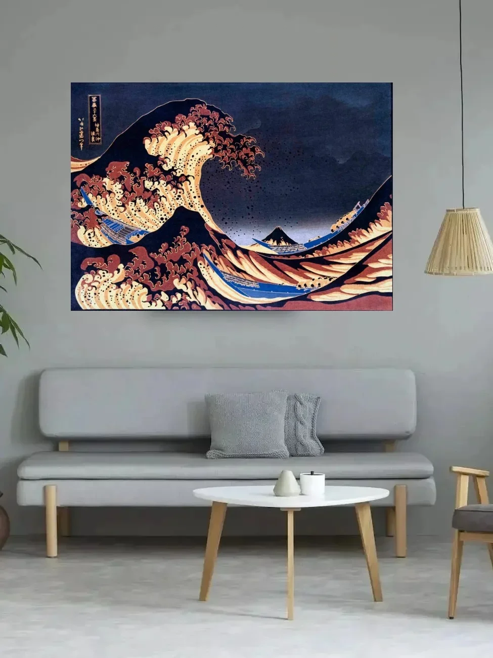 3Style Choose The Great Wave Off Kanagawa Katsushika Hokusai, Art Picture Print Silk Poster,Home Wall Decor