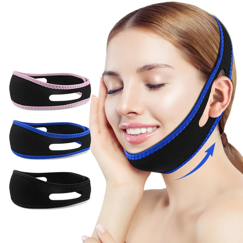 1PC Snoring Corrector Anti Snoring Chin Straps Face Lifting Belt Adjustable Breathable Snore Reduction Chin Belts Snore Stopper