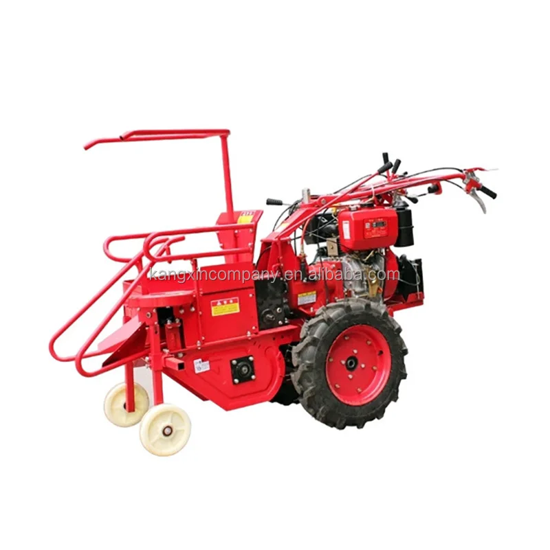 New Design Maize Harvesting Hine Walking Tractor Mini Corn Harvester