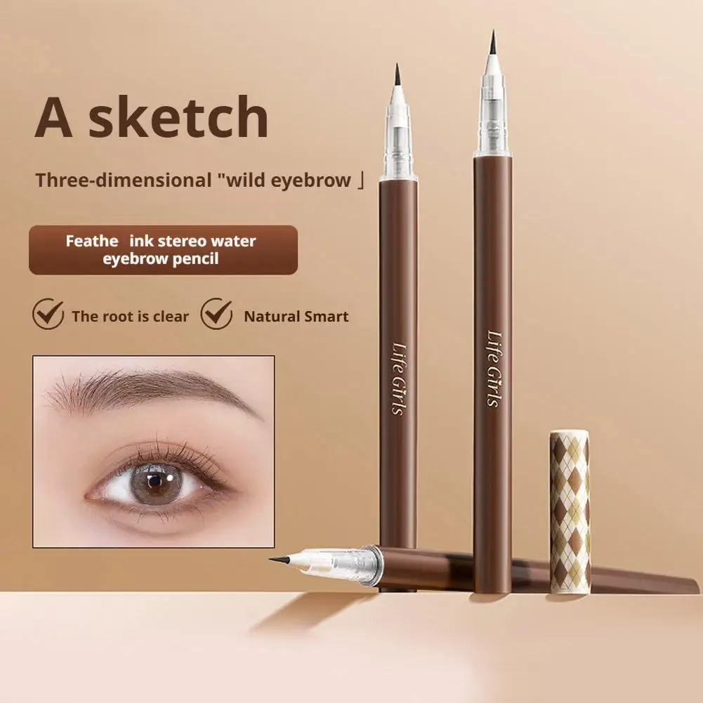 3 couleurs 1pc stylo à sourcils pointe étanche sourcils stylo sourcil tatouage stylo étanche liquide noir sourcil maquillage crayon