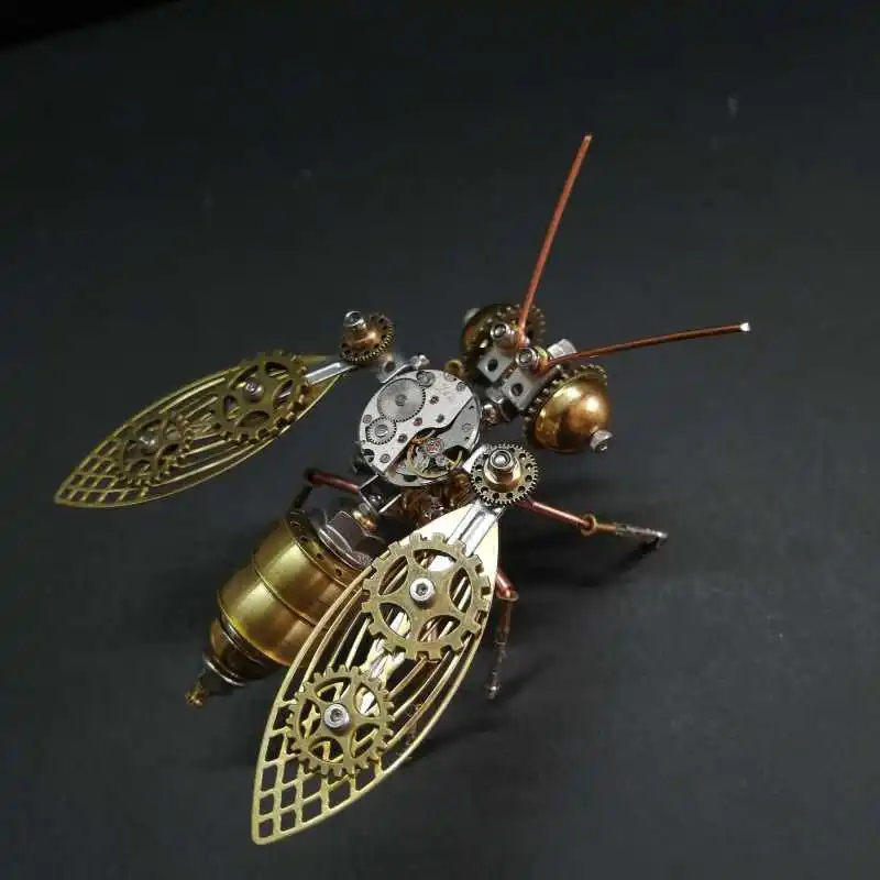 Diy Mechanische Bee Steampunk Insecten Metalen Model Bouwpakketten Voor Volwassenen Assemblage Ambachten Assembleren Modellen Speelgoed Geschenken