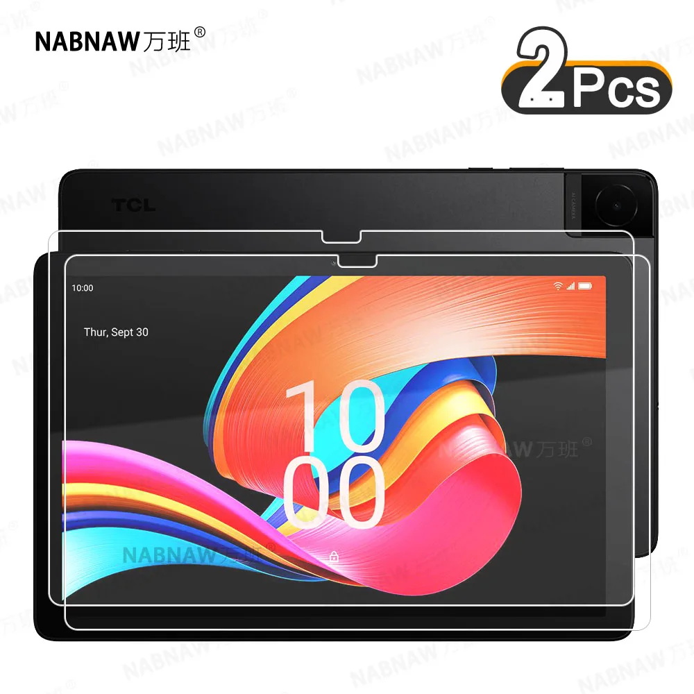 2 Pieces HD Scratch Proof Tempered Glass Screen Protector For TCL Tab 10L Gen 2 10.1-inch Tablet Protective Film