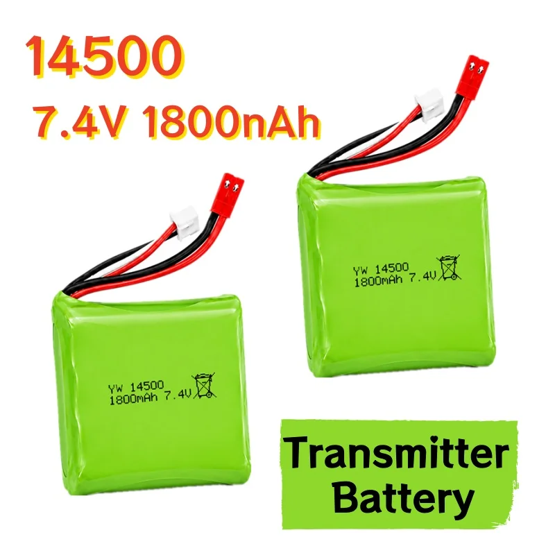 7,4V 1800mAh 14500 Lipo-Akku mit JST-Stecker Senderbatterie für DumboRC DDF350 X10P HOTRC CT88A RadioLINK RC6GS
