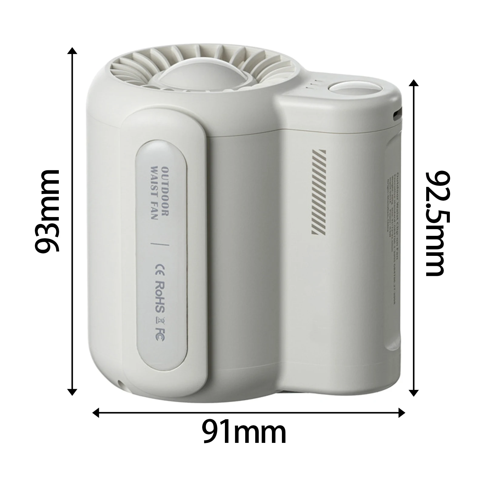 Mini Hang Belt Fan Adjustable Unisex for Travel Strong Wind Portable Gardening Rechargeable Waist Clip Cooling Home Waist Fan