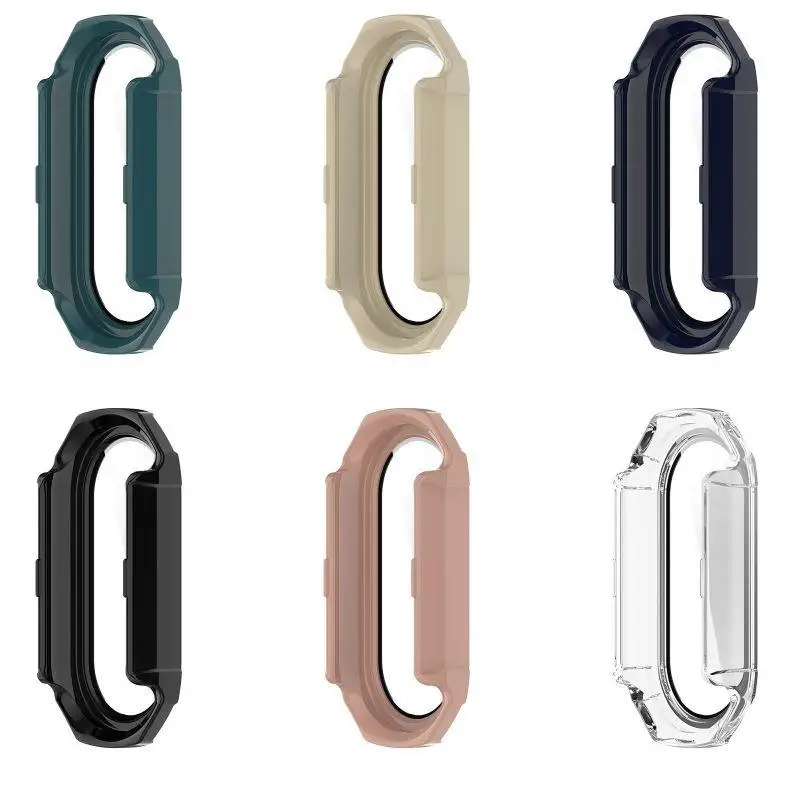 Full Cover Case Glass for For Xiaomi Mi Band 8 9 Screen Protector Film Miband 9 8 NFC  Watchband Protective PC Frame Cases