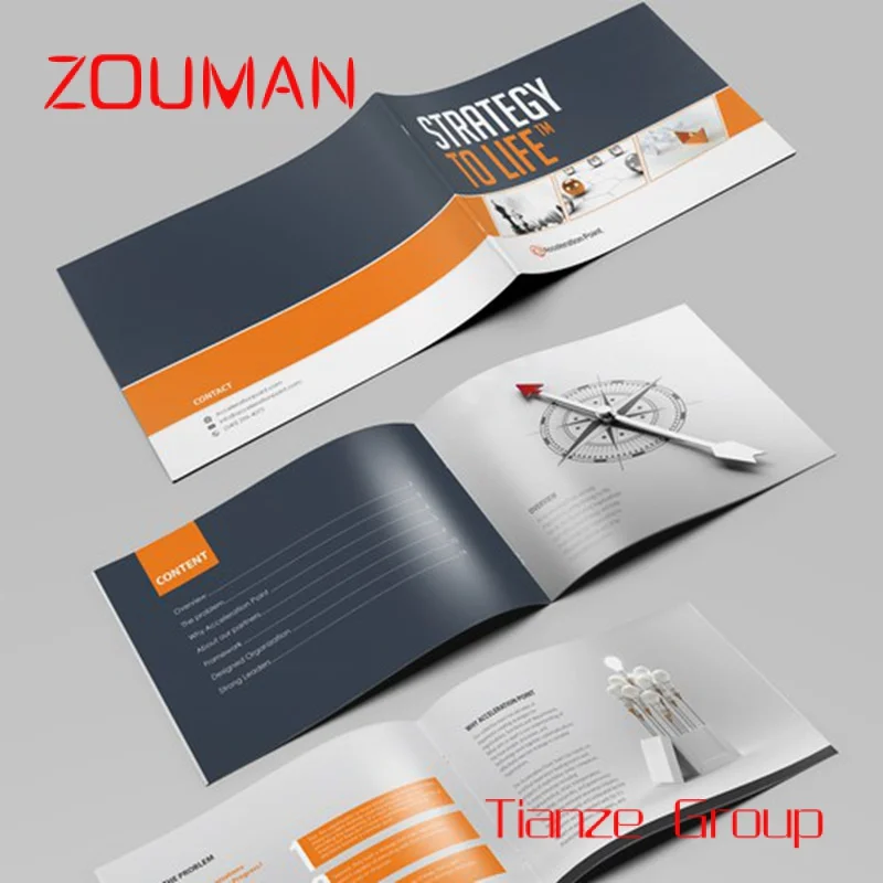 Custom , Brochure printing booklet A4 A5 A6 folded advertising leaflets flyer magazine instruction paper brochure