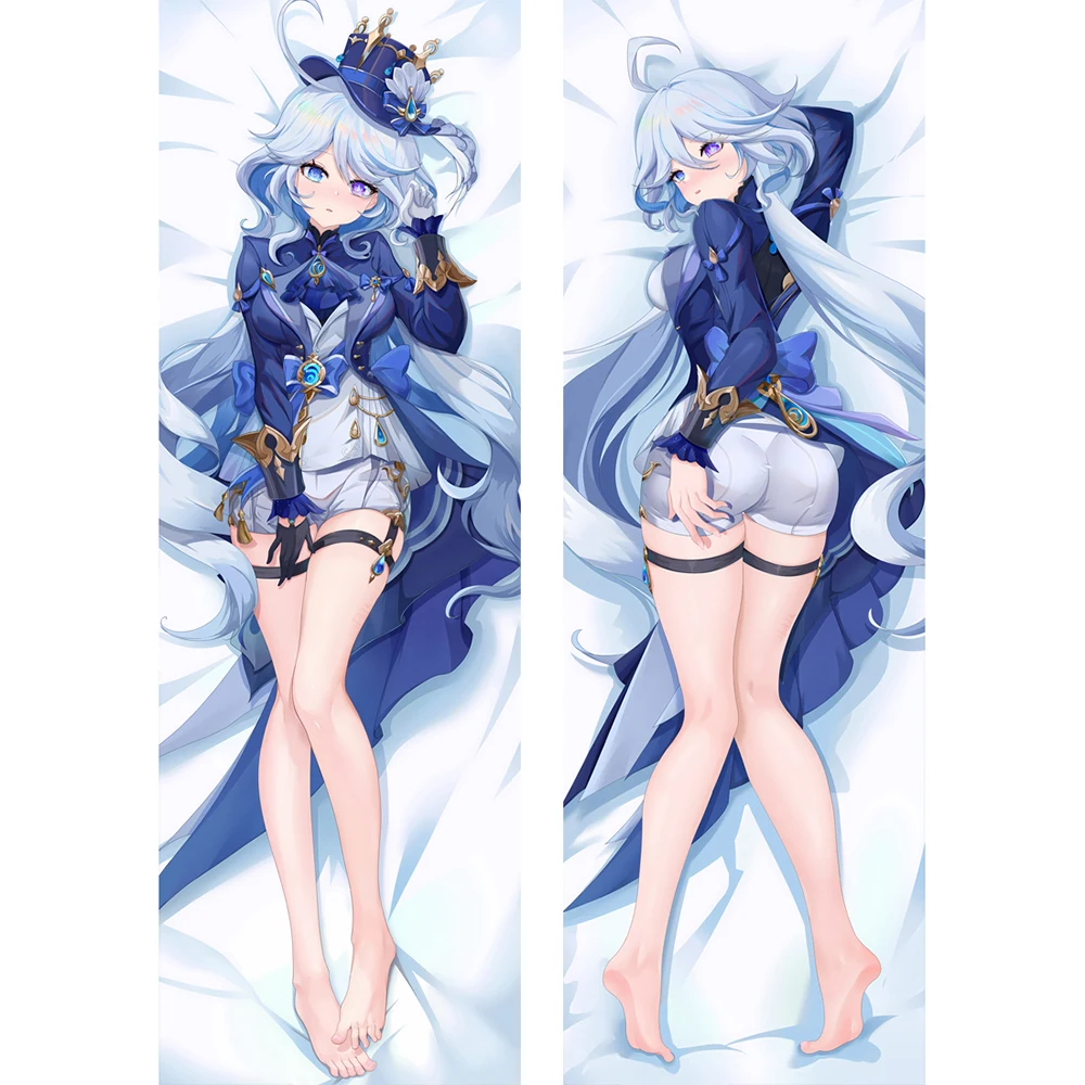 Anime Genshin Impact Fontaine Corpo Dakimakura Copertura Federa Otaku Cuscino per Dormire Fodere per Cuscini Che Abbraccia Il Corpo Puntelli Cosplay