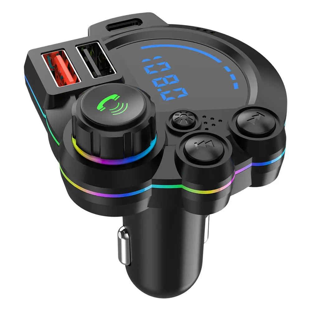 

Car USB Dual Ports PD20W Connector FM Transmitter Adapter Retractable Cable for Phone Recorder Charging