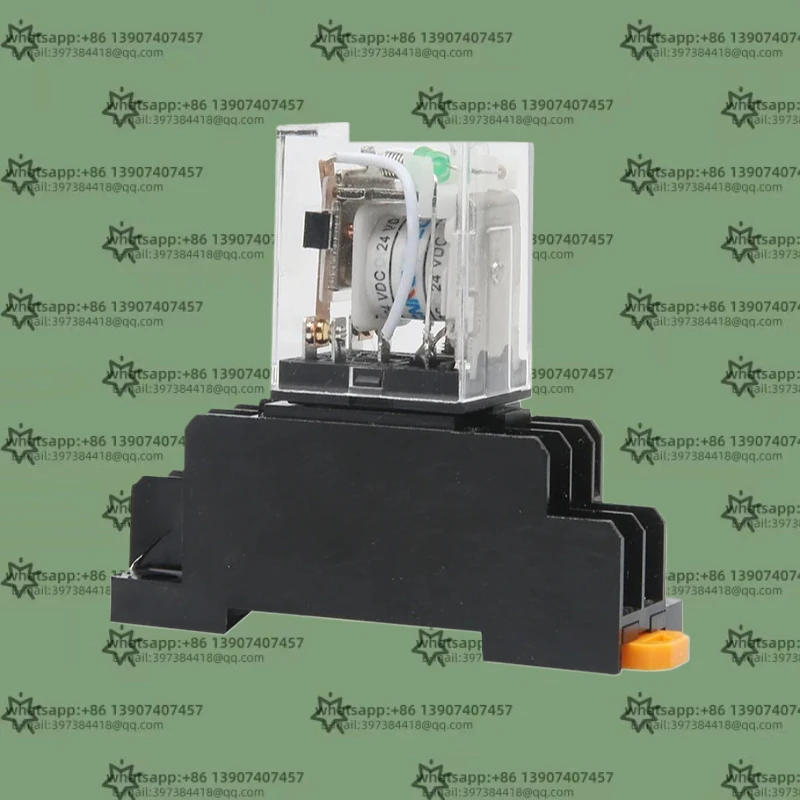 

Промежуточное реле 220 В 12 В Маленькое электромагнитное 24 В/8-контактное основание PYF08A-E