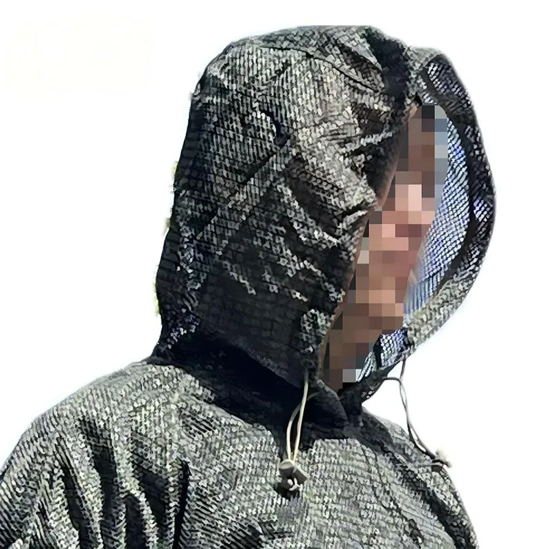 Tiger Talisman Night Desert Camouflage Suit Tactical Style Camouflage Hooded Jacket Men's Outdoor Breathable Lucky Suit Jacket - view 2