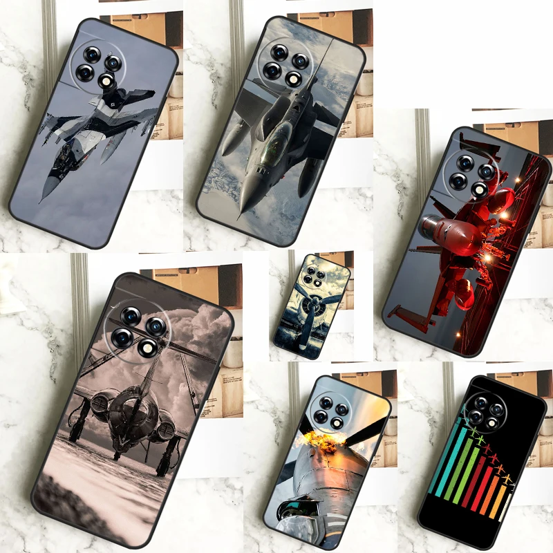 Aircraft Plane Case For OnePlus 12 12R 11 9 10 Pro 10R 9R 8T 10T Nord CE 2 3 Lite 2T N10 N20 N30 CE4 Cover