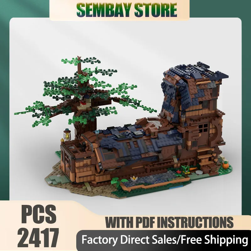 Briques de Construction de ville modulaires Moc, blocs technologiques de maison de chaussures de conte de fées modulaires, jouet de noël à monter soi-même, cadeaux de Construction