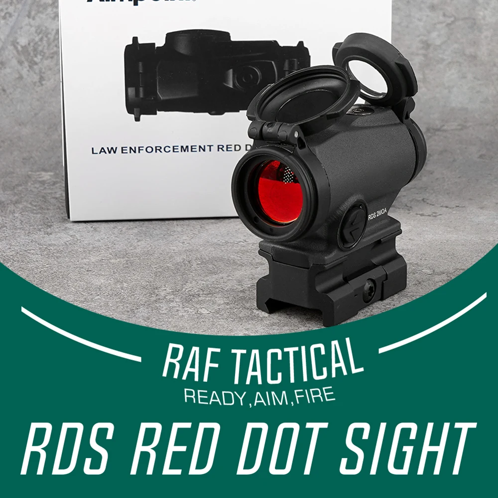 RAF Tactical RDS 2MOA Red Dot Reflex Sight  for Hunting Airsoft With 39 mm One-piece TNP Mount And Original Markings