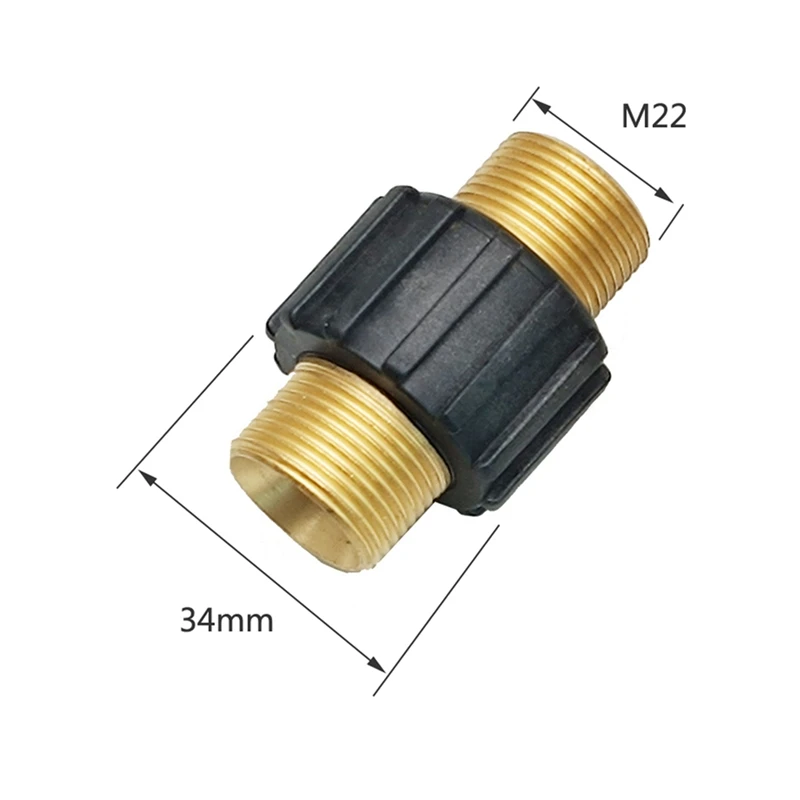 

High Pressure Quick-Fitting For Karcher HD HDS Series Connecting And Extending HD Hoses.Connection 2 Times M22X1.5 Easy To Use