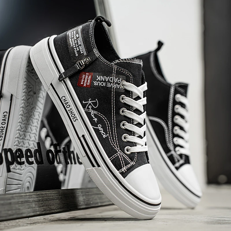 2025 Men's Canvas Fashion Buckled Canvas Sneakers Lightweight and Non-Slip Skateboarding Comfortable Casual Workwear For Men