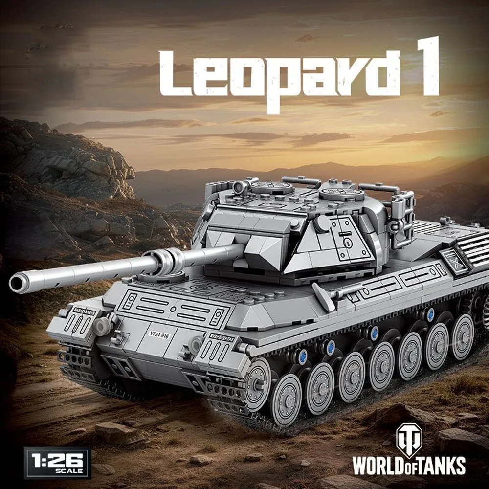 

Конструктор «Основной боевой танк Леопард-1» (1273 детали), классический танк времен холодной войны, военная техника, игрушки-конструкторы для взрослых, подарки