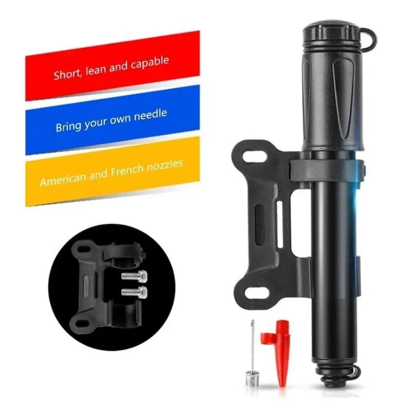 652F 소형 자전거 타이어 펌프 Presta & Schrader 휴대용 BMX 100PSI 미니 자전거 펌프 쉬운 펌핑을위한 알루미늄 합금 자전거 펌프