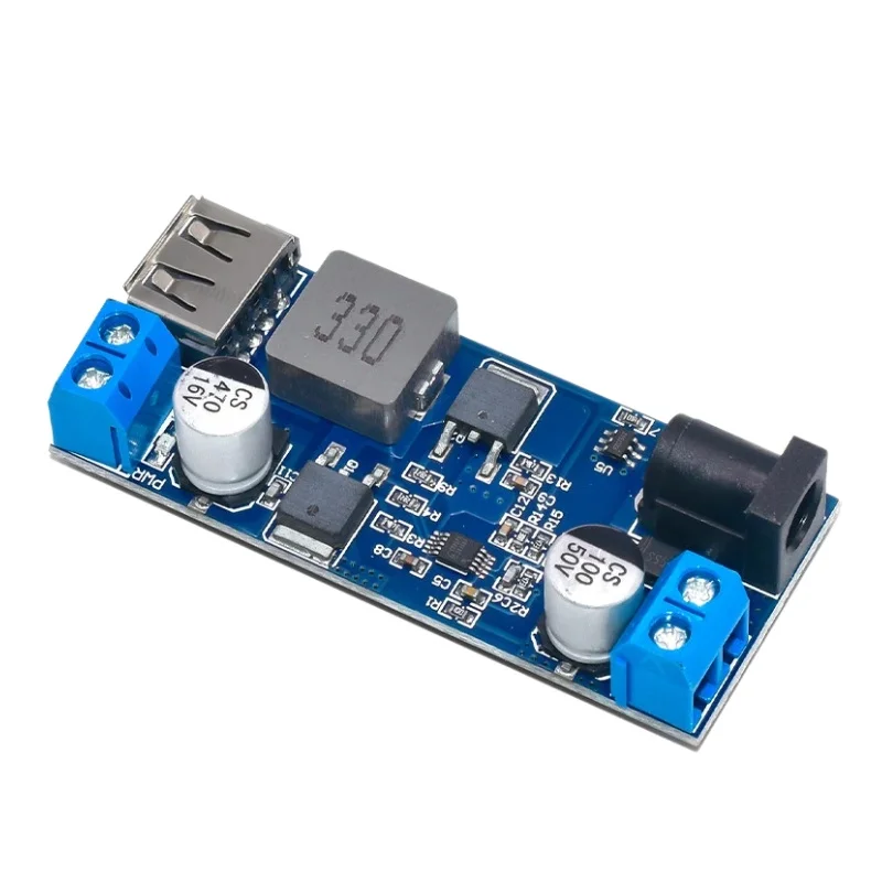 10-5-1PCS XY-3606 DC-DC Power Module 24V/12V To 5V 5A Step Down Converter With USB Port Dual Input Output For Raspberry Pi