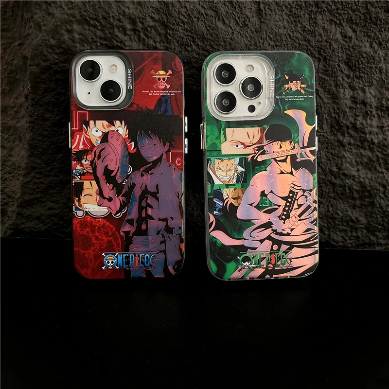 Anime One Piece Luffy Zoro Case for IPhone 11 12 13 14 15 16 Pro Max Plus Cartoons Phone Cover Back Shell Toy Gift