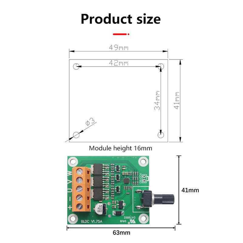 Hot! High Quality Dc Brushless Motor Control Board 6V12V24 Volt CD Drive Fan Motor Governor DIY Accessories