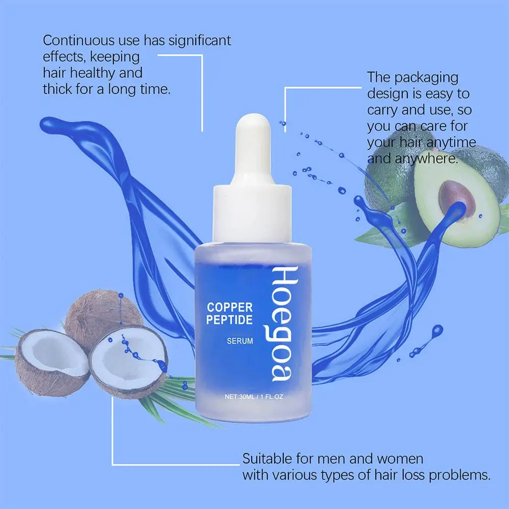 Esencia para el cuidado del cabello con péptido de cobre, esencia nutritiva para el cuero cabelludo, hidratante para el cabello, reparador de raíz y S1F2 de 30ml, novedad de 2024