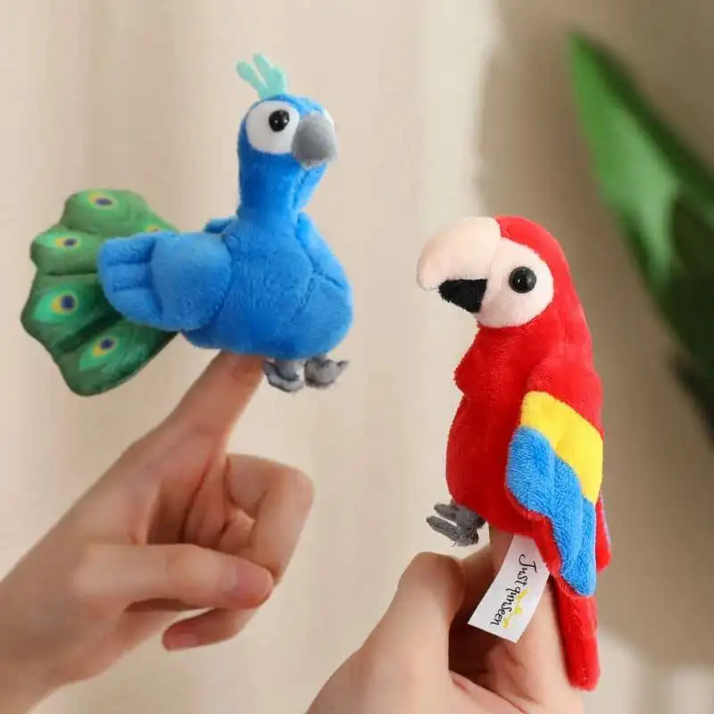 9 cm Klassische Tier Vogel Serie Handpuppe Marine Tier Hand Fingerpuppen Aufklärung Spielzeug Gutenachtgeschichte Leistung Prop