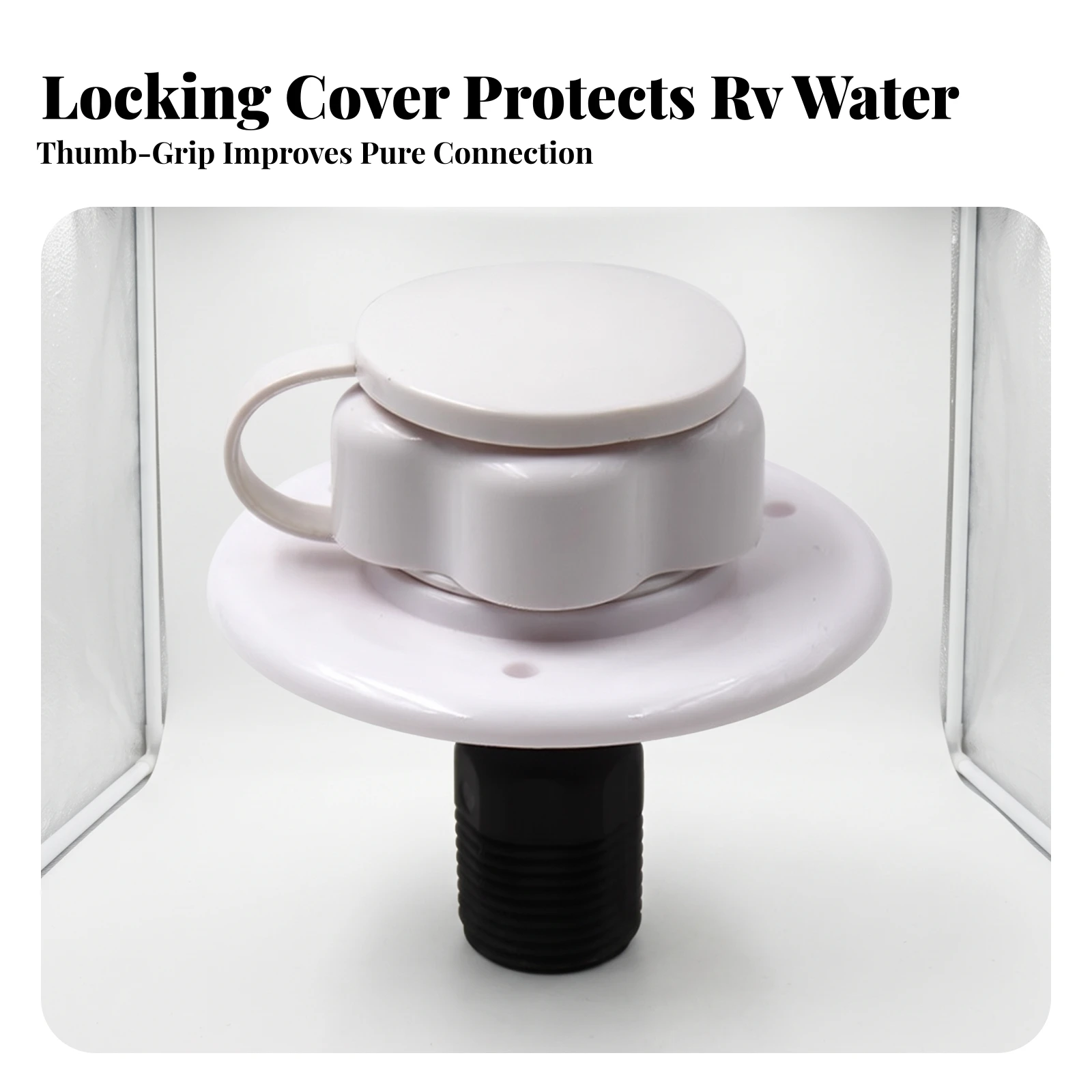 RV Water Inlet Valve Stainless Steel RV City Water Inlet Threaded Leak-Proof for RV Builders, Caravans
