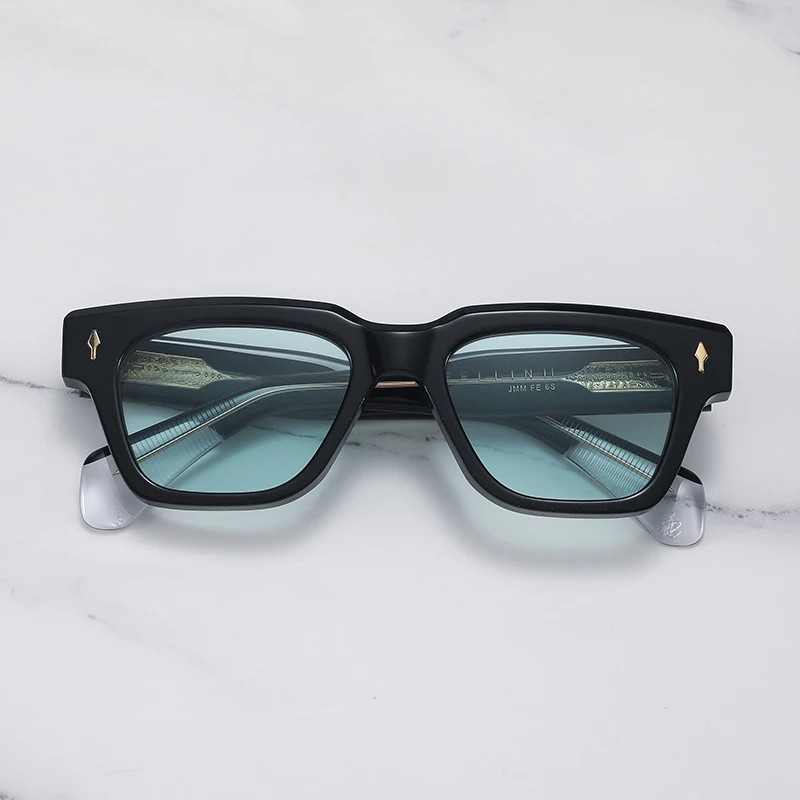   FELLINI نظارات شمسية نسائية سميكة خلات شعبية فاخرة نظارات شمسية للنساء 2025 جاك نظارات شمسية للرجال مع حافظة أصلية