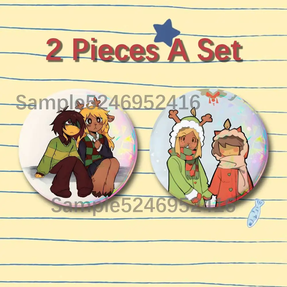 Noelle Kris D-Deltarune Game 2-teiliges Set Abzeichen-Set Modische Broschen für Damen und Herren Rucksack-Accessoire Taschenabzeichen Schmuck Geschenk – Detail 14