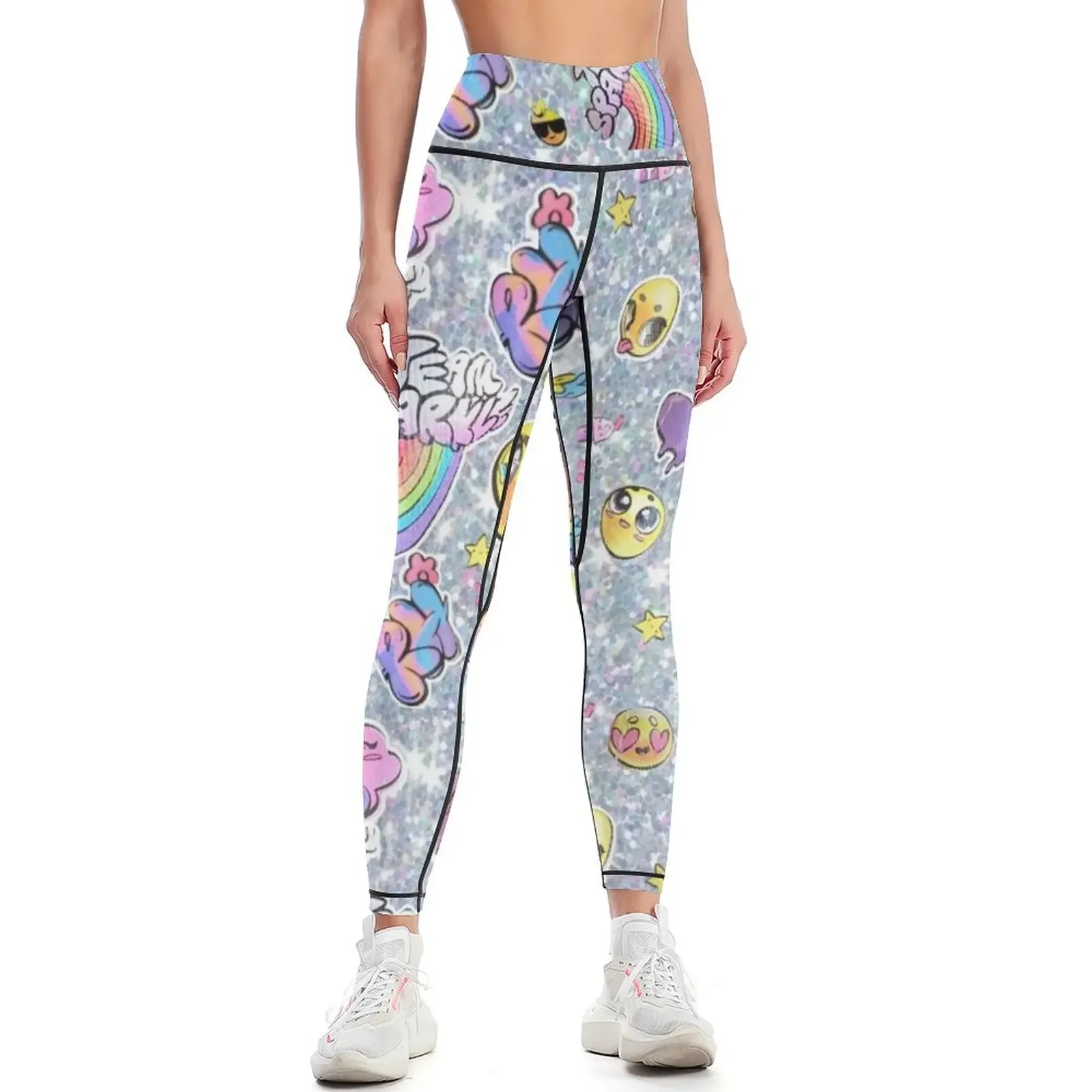 

Rainbow high winter break Sunny Madison print Leggings trousers gym womans fitness set gym Womens Leggings