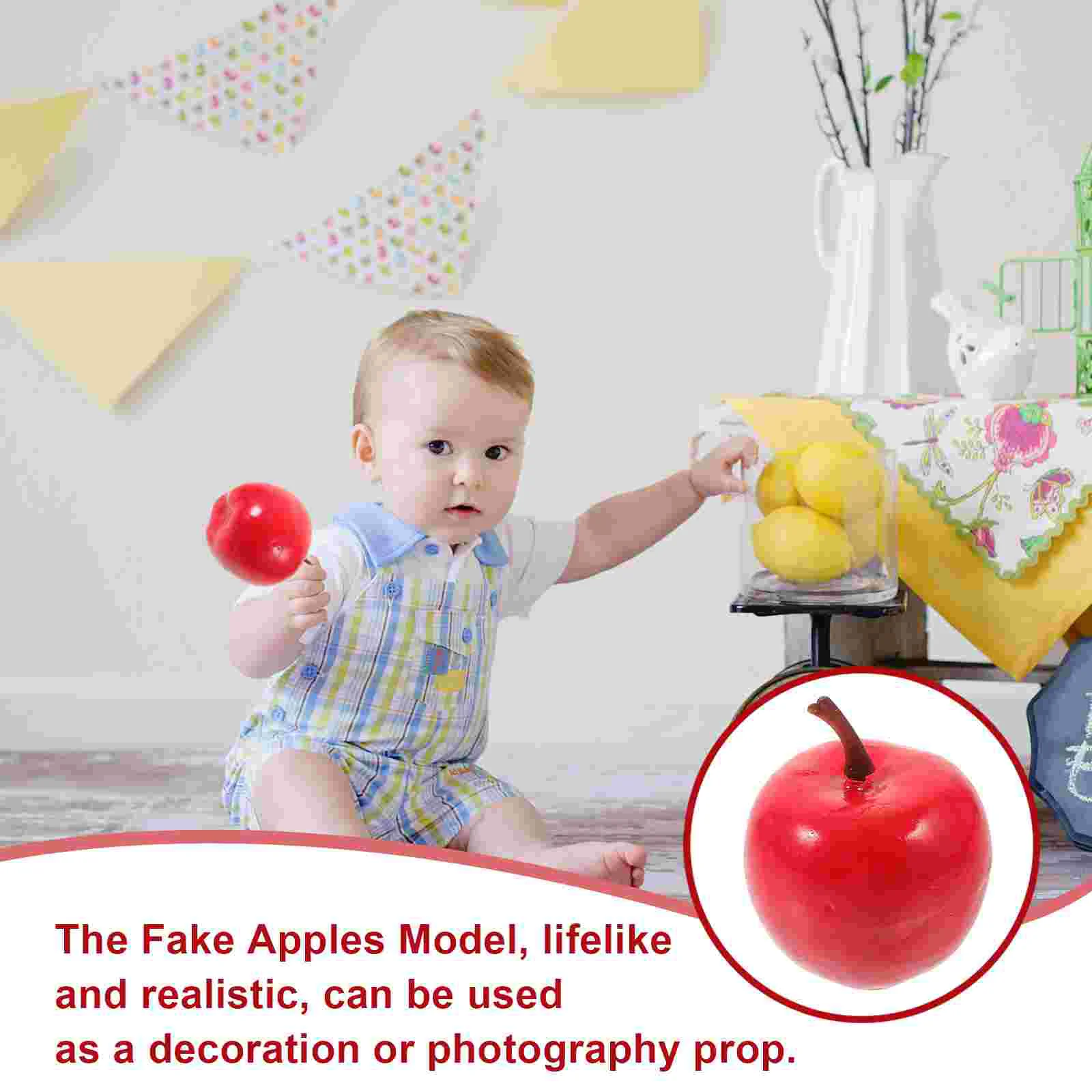 20 Pcs Simulated Small Fruit Model Set Layout Scene Decor Artificial Apples Faux Lifelike Fruits Simulation Mini Ornament