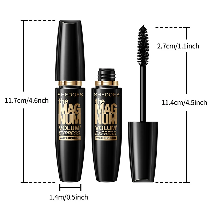 Mascara noir 4D résistant à l'eau pour les yeux, UNIS issant, allongeant, curling, fibre liquide, résistant aux taches, outils de maquillage pour les grands yeux, cosmétiques