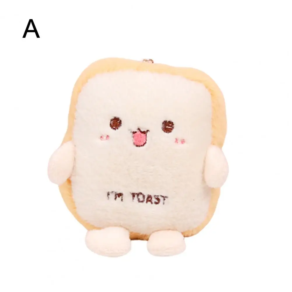 Cartoon Toast Spielzeug ausgestopft Brot Spielzeug niedlichen Cartoon Toast Plüsch Spielzeug Schlüssel bund Anhänger Rucksack Dekoration gefüllt Brot zum Geburtstag