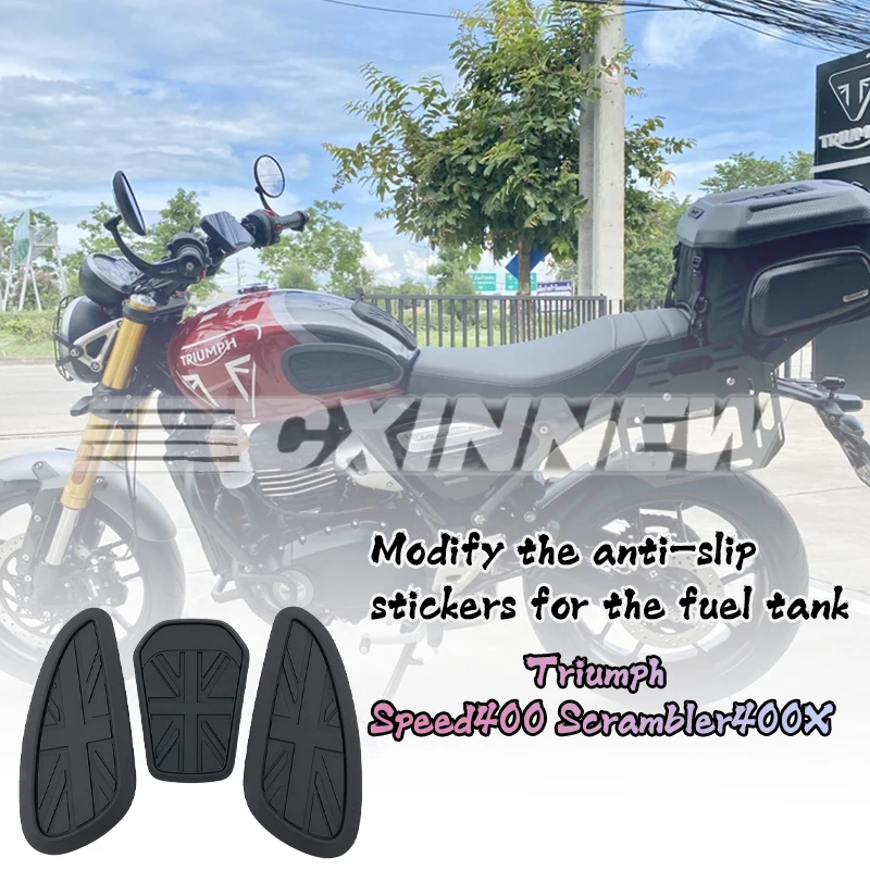 

Motorcycle Side Tank pad Cover Sticker For Speed400 SPEED 400 Scrambler400X Scrambler400x Tankpad T100 T120 speed twin 900 1200