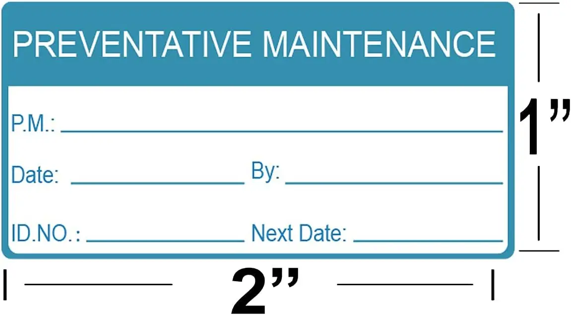 1 * 2 Inch Self Laminating Preventative Maintenance Labels Inspection Safety Label by Date Next Stickers 180 Pcs