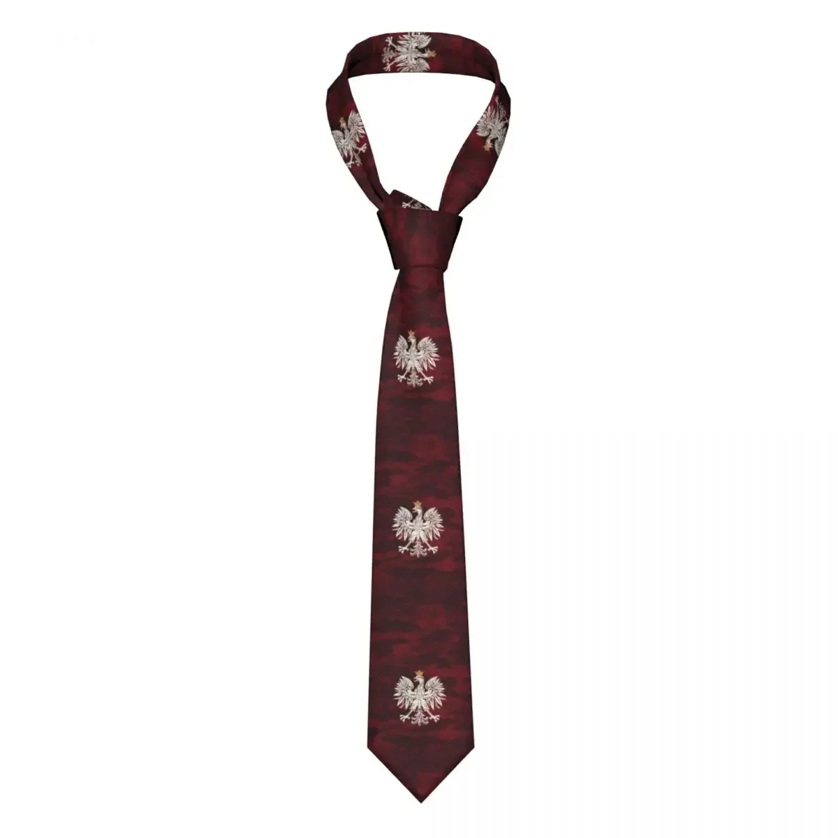 Fashion Poland Vintage Coat Of Arms Neck Tie for Wedding Custom Men Polska Polish Eagle Neckties