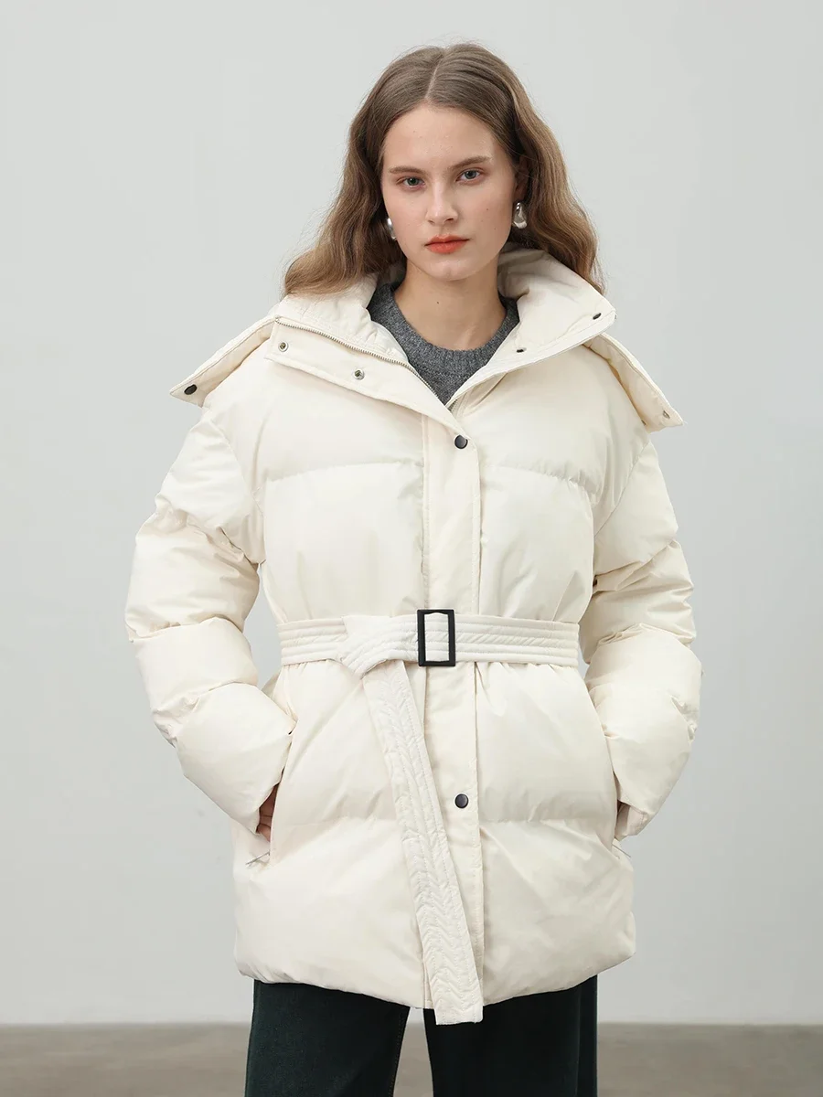 Frauen Winter Neue Kordelzug Slim Fit Baumwolle Jacke Mit Kapuze Zipper Baumwolle Robe Bequeme Warme Brot Jacke