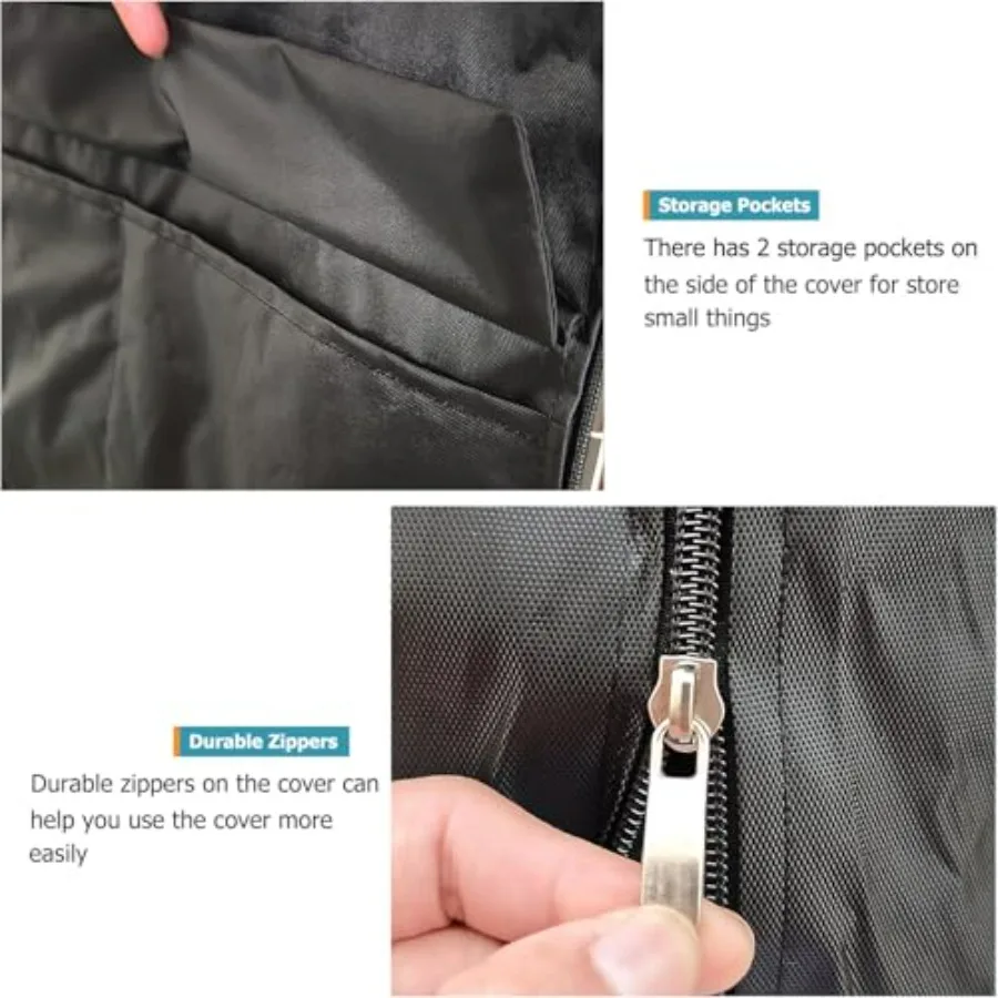 Capas de prateleira de armazenamento à prova d'água para uso externo resistente 600D para prateleiras de arame com zíper Ideal para porão de garagem e Sto ao ar livre