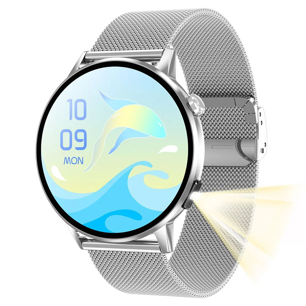 G34 Damen-Smartwatch für Damen, Bluetooth-Anruf, Armbanduhren, AMOLED-Smartwatch, elektronische Armbanduhr, Smartband, Fitness-Armband