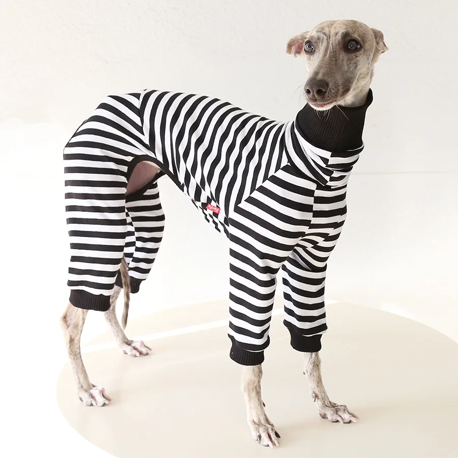 

Mutihome 2026 Spring Summer Pet Supplies Colorful Striped Cotton Pajamas Italian Little Lingti Huibit Dog Jumpsuit Pet Clothes