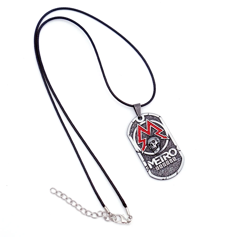 Metro 2033 Necklace for Men Women Classic Game Necklaces Fashion Accessory Jewelry Pendant Metal Chain Choker Collares Gift